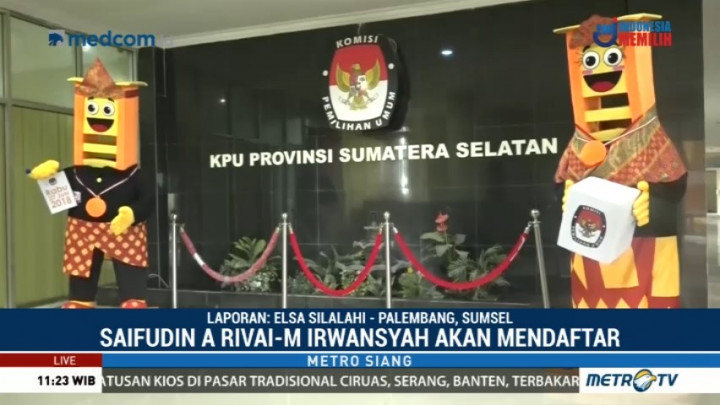 Dua Paslon Gubernur Sumsel Daftar ke KPU Siang Ini