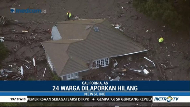 13 Warga California Tewas Akibat Longsor