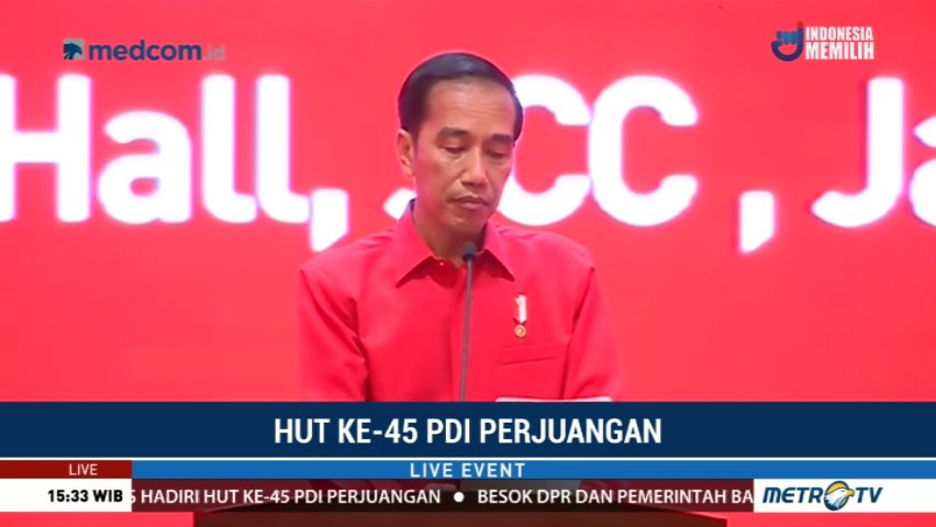 Jokowi: Selamat Ulang Tahun Partainya Wong Cilik