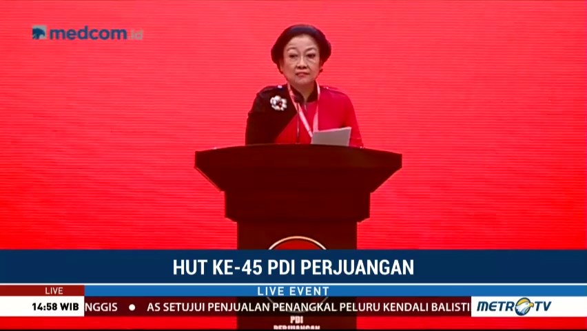 Pidato Megawati di HUT ke-45 PDIP (2)
