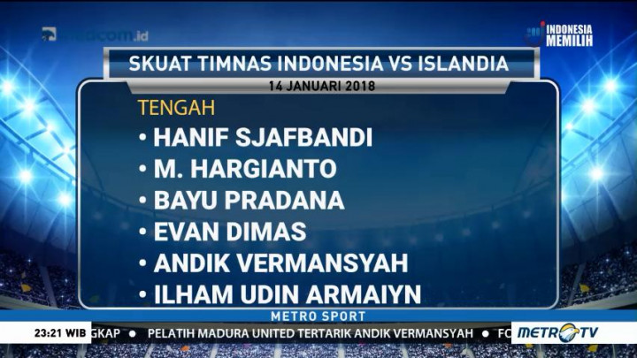 Hadapi Islandia, Milla Panggil 24 Pemain
