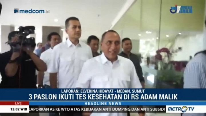 Pemeriksaan Kesehatan Cagub Sumut Ditangani 29 Dokter