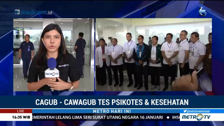 Tiga Pasangan Bacagub Sumut Jalani Tes Kesehatan