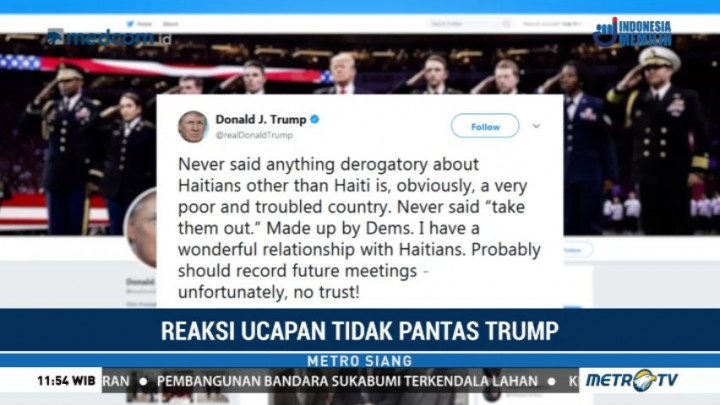 Trump Bantah Gunakan Kata Kasar soal Imigran