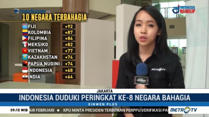 Indonesia Negara Paling Bahagia Nomor 10 di Dunia