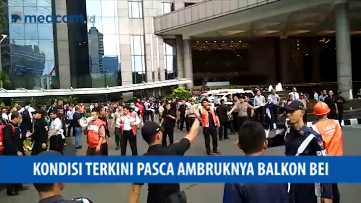 Situasi Pascaambruknya Balkon BEI