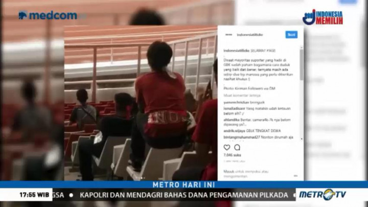 Aksi Penonton Bandel di Stadion GBK Viral di Media Sosial