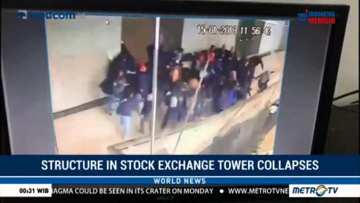 Structure in Jakarta Stock Exchange Tower Collapses