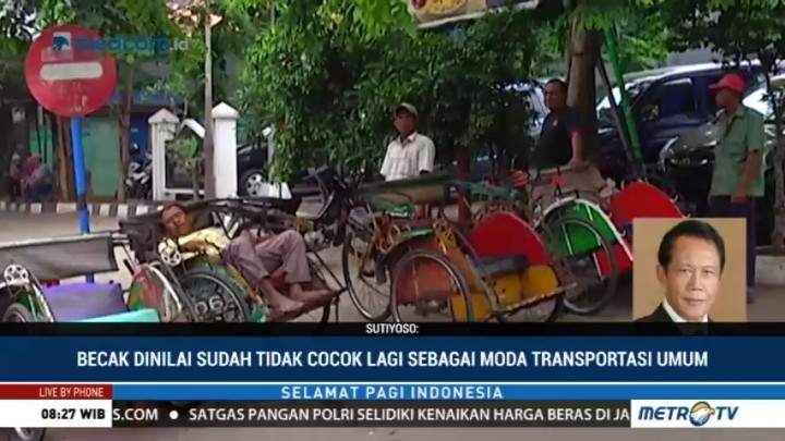 Becak akan Kembali Beroperasi, Ini Pandangan Sutiyoso