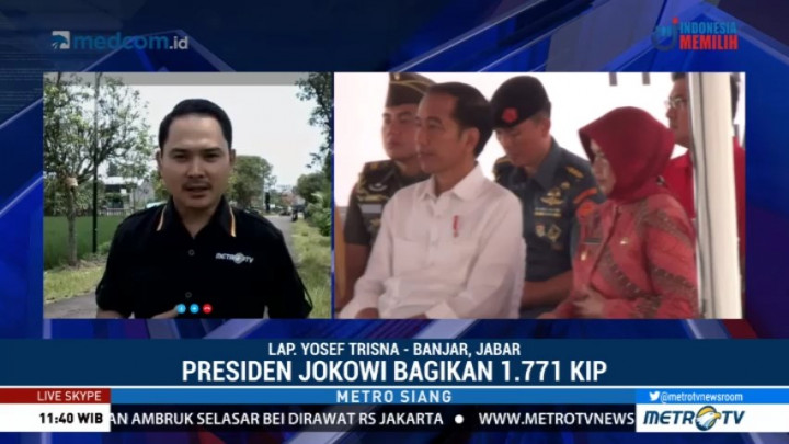 Jokowi Bagikan KIP dan PKH di Banjar