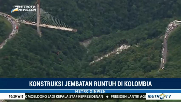 10 Orang Tewas dalam Insiden Ambruknya Jembatan di Kolombia