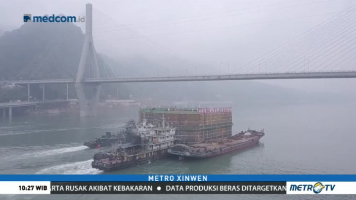 Jembatan Kabel Asimetris Pertama Dibangun di Tiongkok