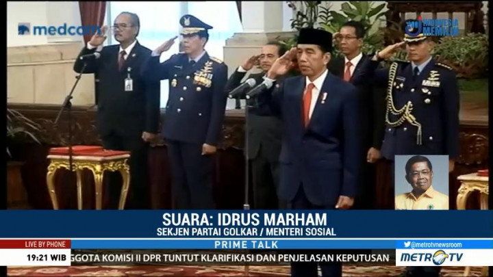 Dapat Kursi Menteri, Idrus Marham: Golkar Konsisten Dukung Jokowi