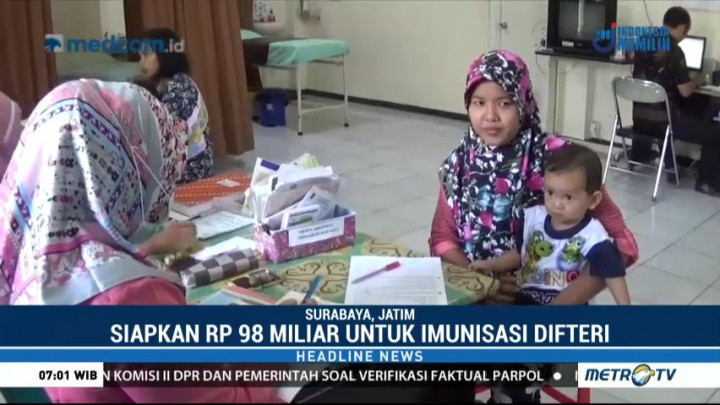 Jatim Gelontorkan Rp98 Miliar untuk Imunisasi Difteri