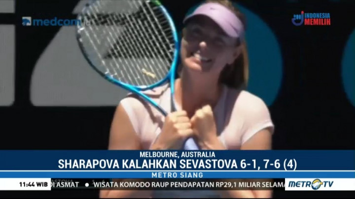 Sharapova Menangi Putaran Kedua Australia Terbuka