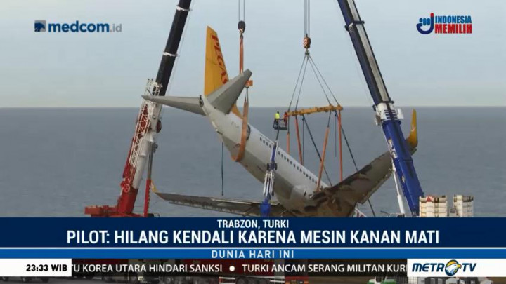 Pesawat yang Tergelincir di Turki Berhasil Dievakuasi