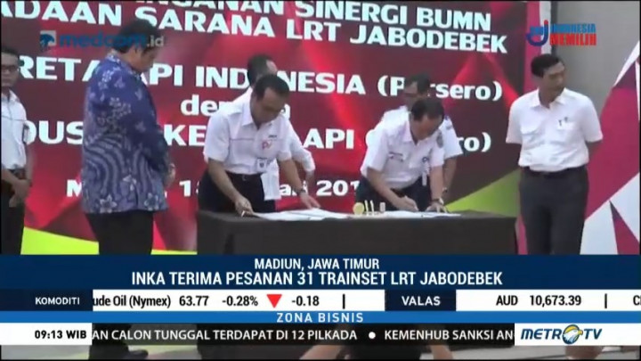 PT INKA Terima Pesanan 31 Trainset LRT Jabodebek