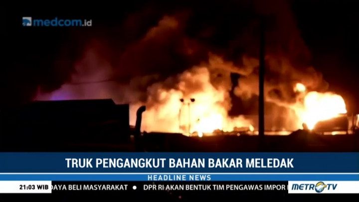 Truk Pengangkut Bahan Bakar Meledak di AS