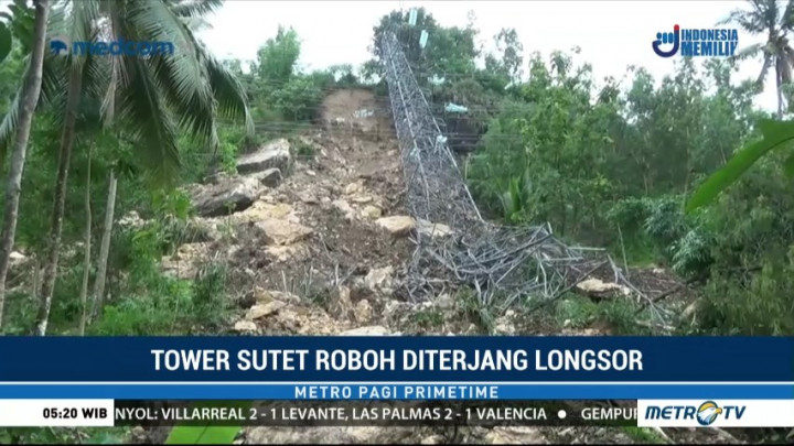 Dua Tower SUTET Roboh, Aliran Listrik di Pacitan Terganggu