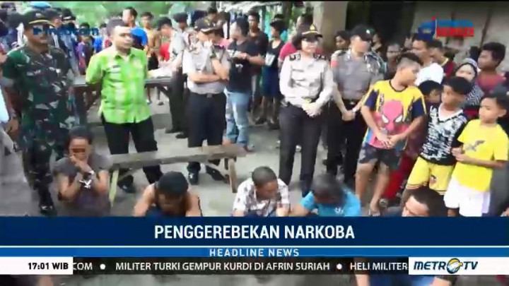 Petugas Gerebek Pesta Narkoba di Medan