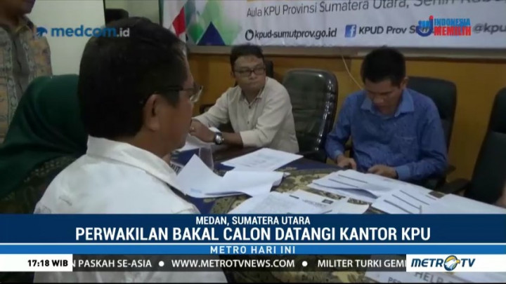 KPU Sumut Teliti Berkas Perbaikan 3 Bakal Cagub-Cawagub