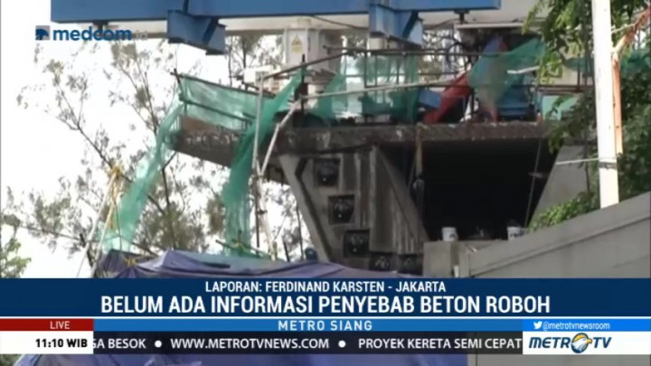Puslabfor Mabes Polri Periksa Lokasi Konstruksi LRT yang Roboh