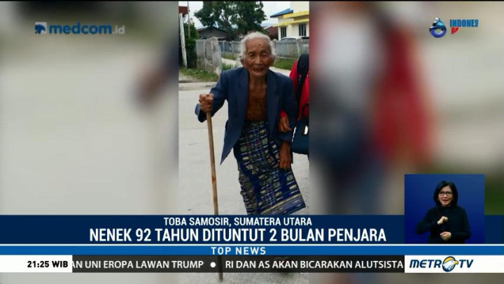 Nenek 92 Tahun Terancam Vonis 2 Bulan Penjara