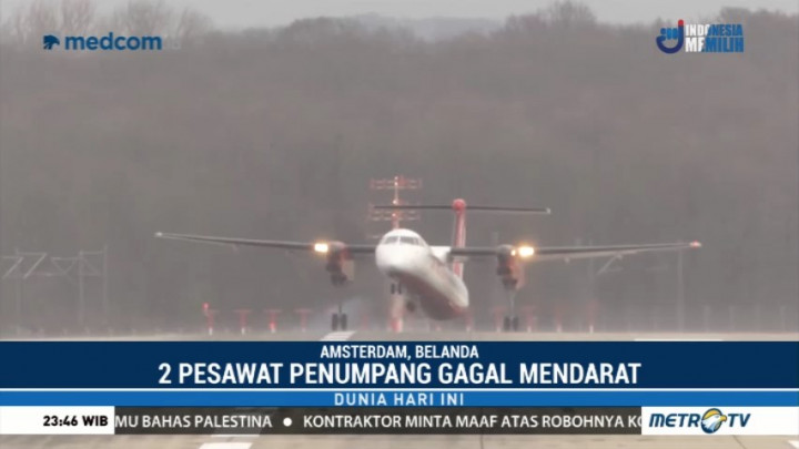 Aksi Pilot Daratkan Pesawat di Tengah Badai