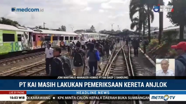 KA Argo Parahyangan Anjlok, Penumpang Jalan Kaki ke Stasiun