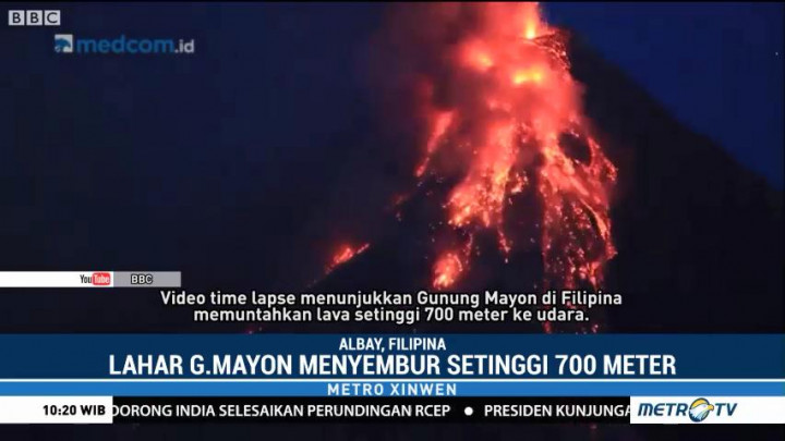 Gunung Mayon di Filipina Meletus, 40 Ribu Warga Dievakuasi