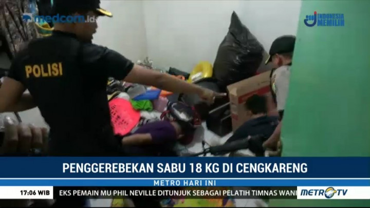 Polisi Gerebek Gudang Penyimpanan Narkoba di Cengkareng