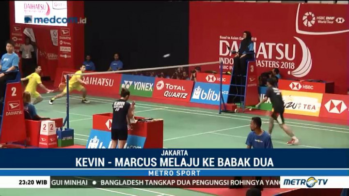 Kevin/Marcus Melaju Mulus ke Babak Kedua Indonesia Masters 2018