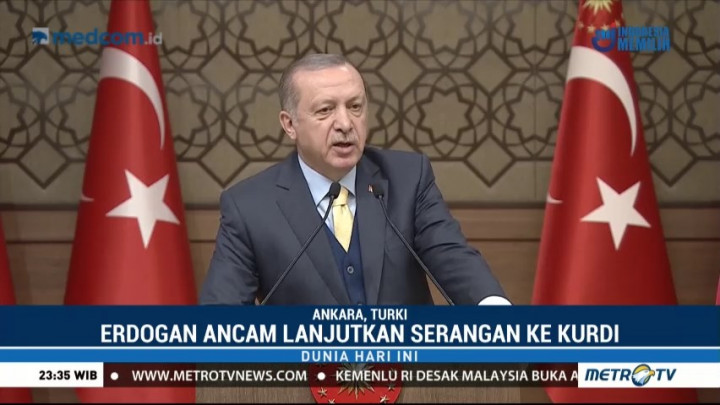 Erdogan  Sebut Serangan ke Kurdi akan Terus Berlanjut