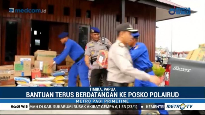 15 Ton Bantuan untuk Korban Campak dan Gizi Buruk Menumpuk di Timika
