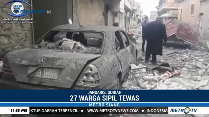 27 Warga Sipil Tewas Akibat Serangan Turki ke Suriah