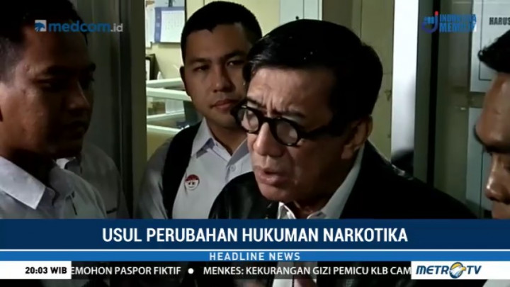 Menkumham Usulkan Ubah Bentuk Hukuman Penyalahgunaan Narkoba