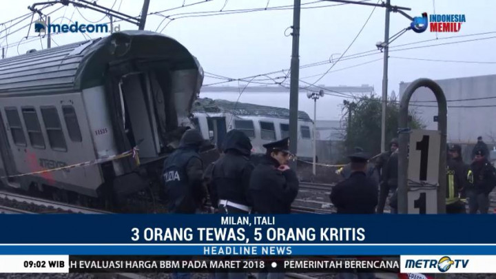 Kereta Komuter di Italia Anjlok, Tiga Orang Tewas