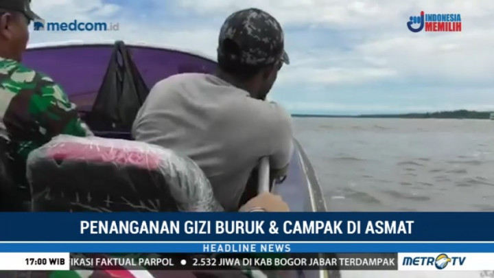 Satgas TNI Salurkan Bantuan ke Pelosok Asmat