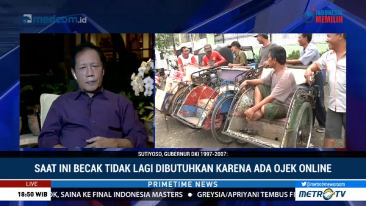 Sutiyoso: Warga Lebih Tertarik Pakai Ojek <i>Online</i> Dibandingkan Becak