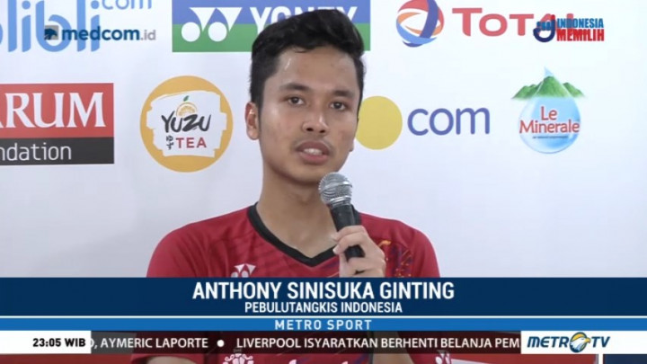 Kalahkan Unggulan, Anthony Ginting Melangkah ke Final Indonesia Masters 2018