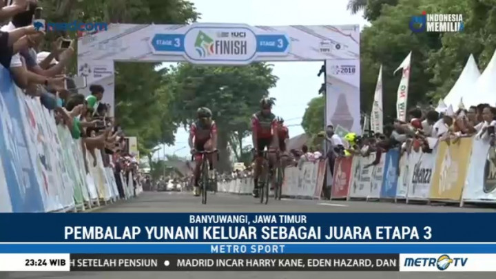 Pebalap Yunani Tercepat di Etape Ketiga Tour de Indonesia 2018
