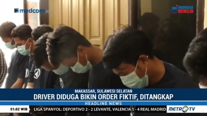 Polisi Tangkap 7 Sopir Taksi Online yang Lakukan Order Fiktif