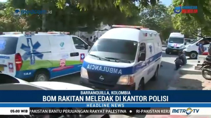 Bom Rakitan Meledak di Kolombia, 4 Polisi Tewas