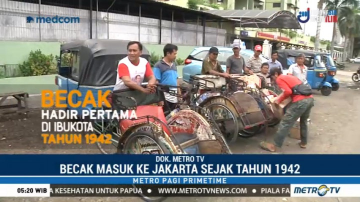 Sejarah Becak di Jakarta