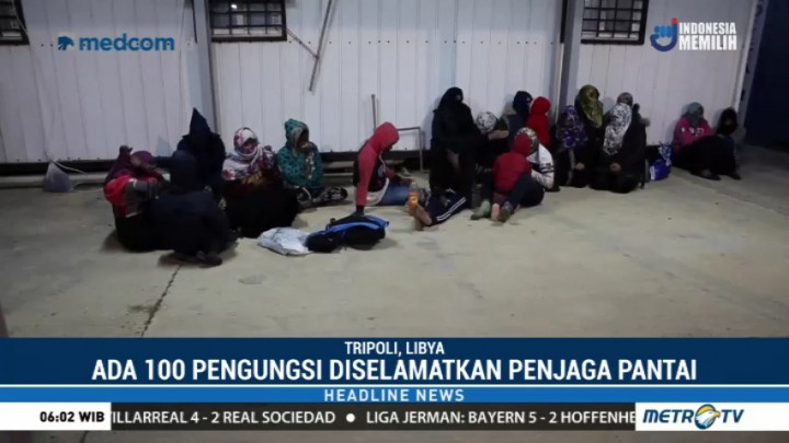 Libya Selamatkan 100 Pengungsi yang Tengah Menyeberang ke Italia