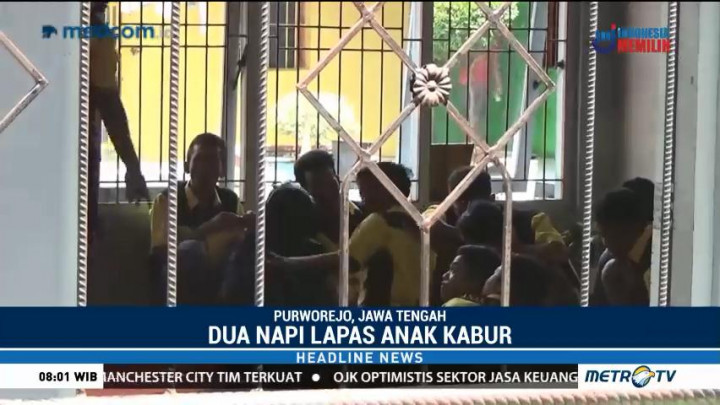 Dua Napi Anak di Kutoarjo Kabur