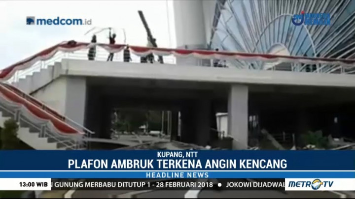 Baru Diresmikan, Plafon Kantor Gubernur NTT Ambruk