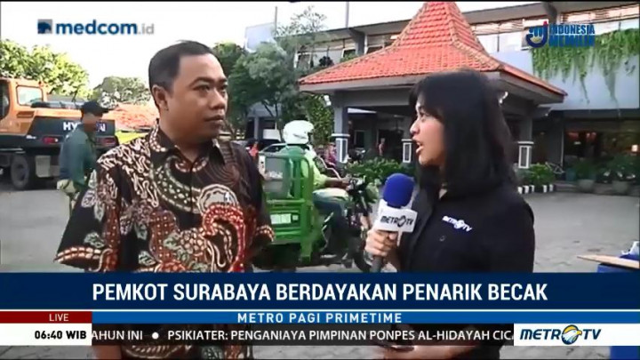 Cara Pemkot Surabaya Berdayakan Penarik Becak