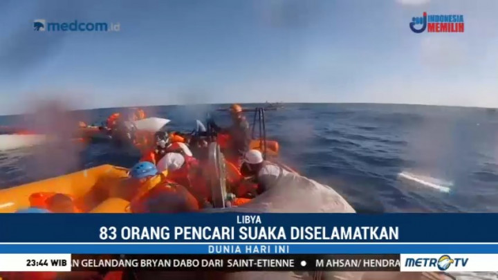 83 Orang Pencari Suaka Diselamatkan di Tengah Laut Libya