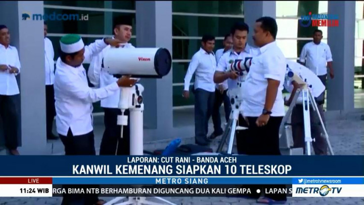Kanwil Kemenag Aceh Siapkan 10 Teleskop untuk Amati Gerhana Bulan